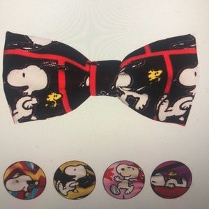 Pets Snoopy Bow tie Black Filmstrip Dog or Cat